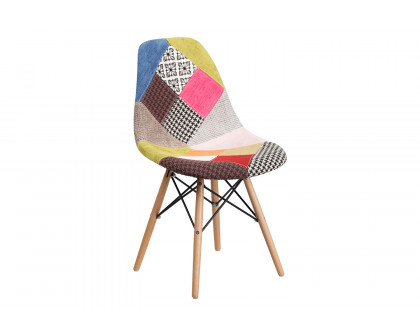 BLNK™ Elon Series Fabric Chair with Wooden Legs - Milan Patchwork