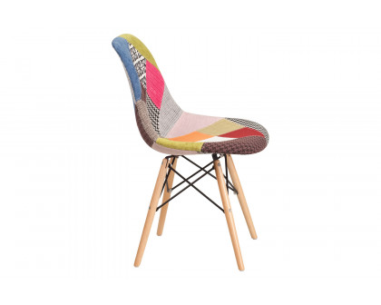 BLNK™ Elon Series Fabric Chair with Wooden Legs - Milan Patchwork