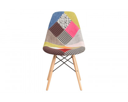 BLNK™ Elon Series Fabric Chair with Wooden Legs - Milan Patchwork