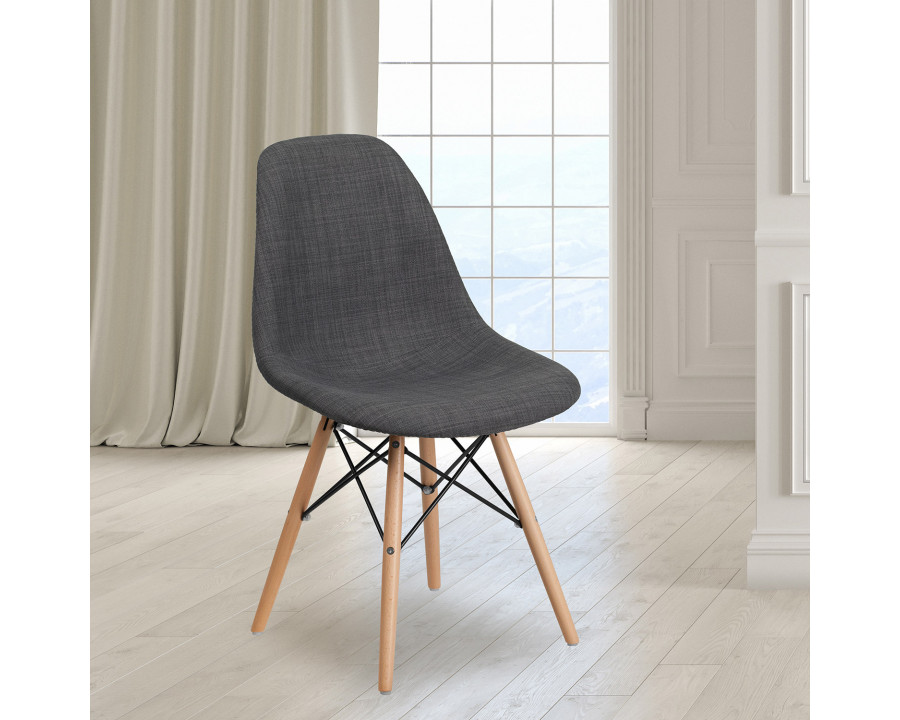 BLNK Elon Series Fabric Chair with Wooden Legs