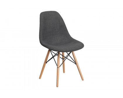 BLNK™ Elon Series Fabric Chair with Wooden Legs - Siena Gray