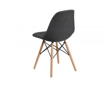 BLNK™ Elon Series Fabric Chair with Wooden Legs - Siena Gray