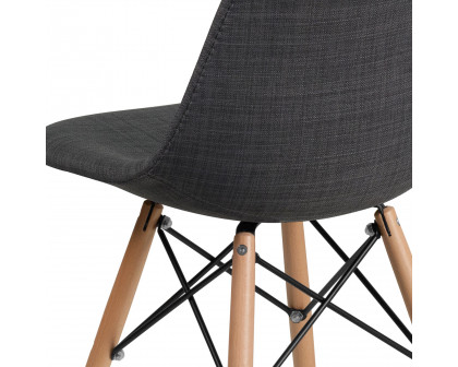 BLNK™ Elon Series Fabric Chair with Wooden Legs - Siena Gray