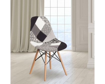 BLNK Elon Series Fabric Chair with Wooden Legs