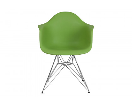 BLNK Alonza Series Plastic Chair with Chrome Base - Green