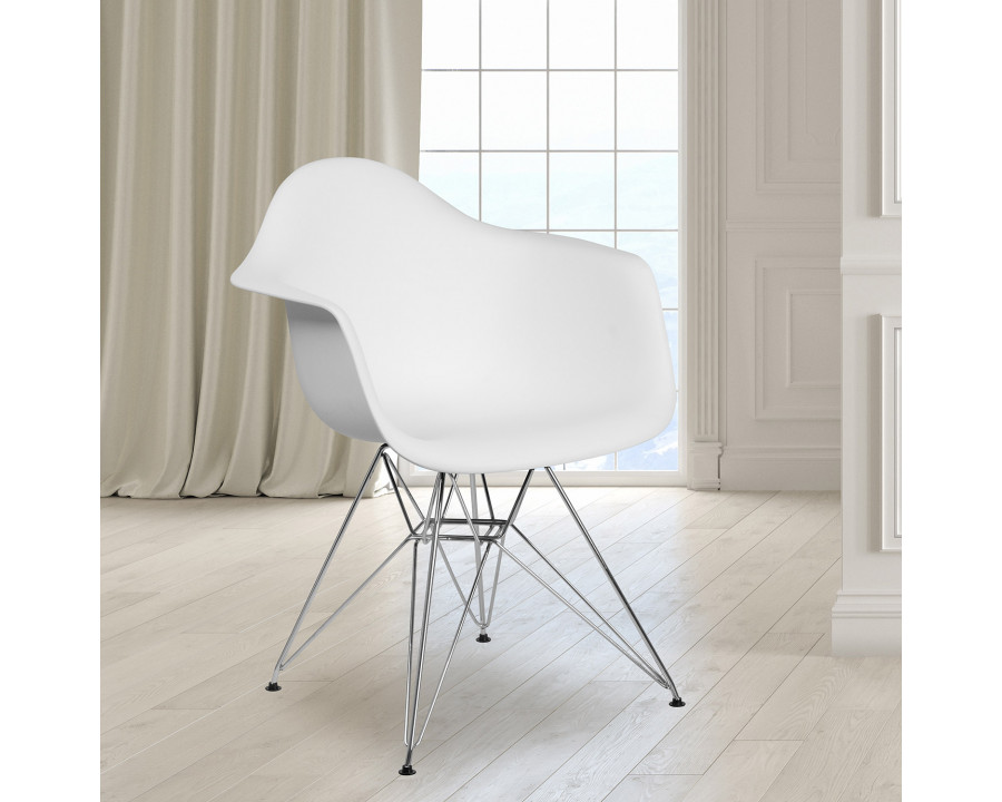 BLNK Alonza Series Plastic Chair with Chrome Base