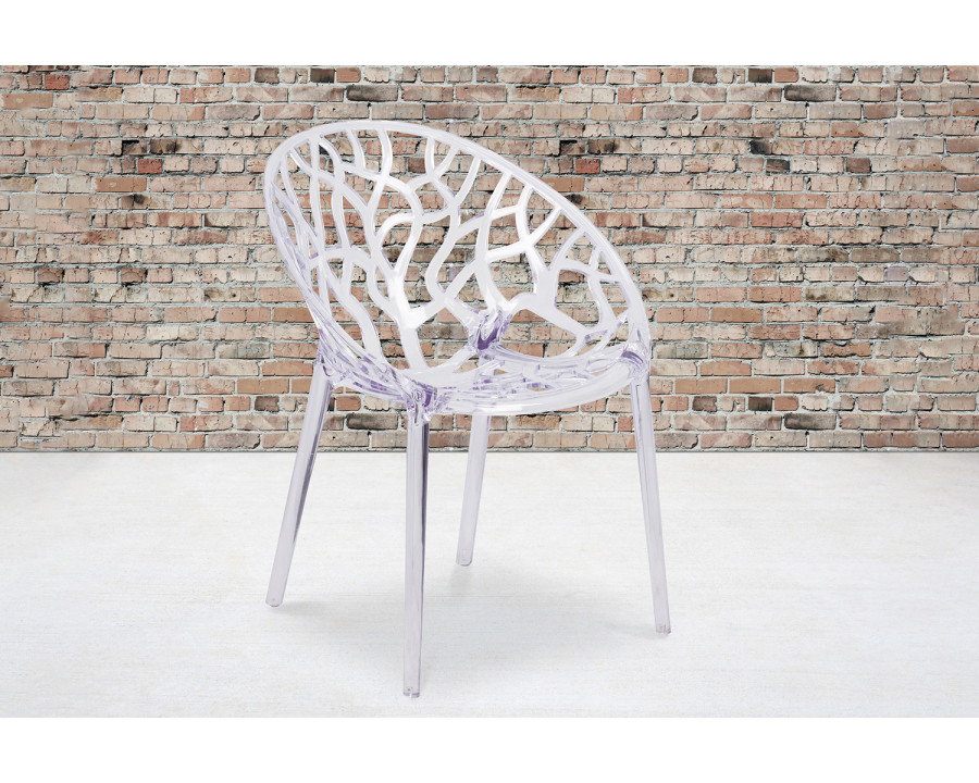 BLNK Specter Series Transparent Stacking Side Chair