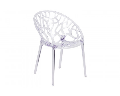 BLNK Specter Series Transparent Stacking Side Chair