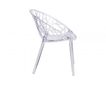 BLNK Specter Series Transparent Stacking Side Chair