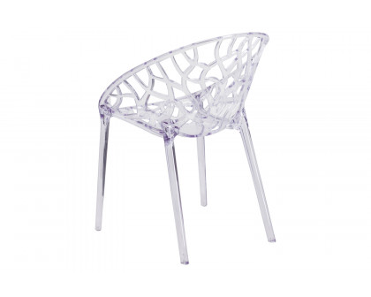 BLNK Specter Series Transparent Stacking Side Chair