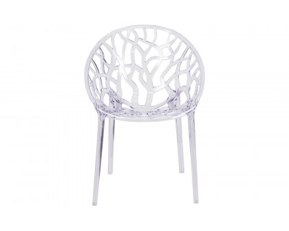 BLNK Specter Series Transparent Stacking Side Chair