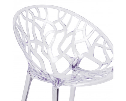 BLNK Specter Series Transparent Stacking Side Chair