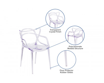 BLNK - Nesting Series Transparent Stacking Side Chair