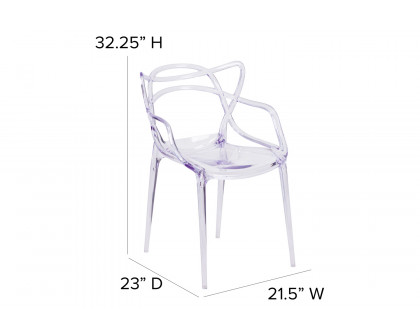 BLNK - Nesting Series Transparent Stacking Side Chair