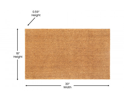 BLNK Harbold Coir Indoor-Outdoor Solid Doormat with Non-Slip Backing - Natural