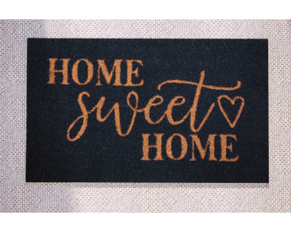 BLNK Harbold Coir Indoor-Outdoor Doormat with Home Sweet Home Message and Non-Slip Backing