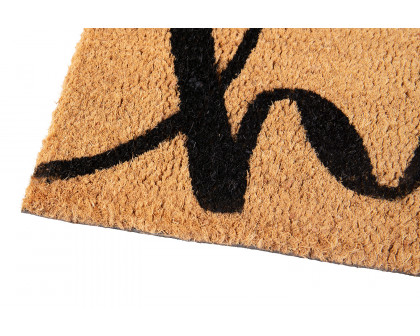 BLNK Harbold Coir Indoor-Outdoor Doormat with Hello Message and Non-Slip Backing - Natural