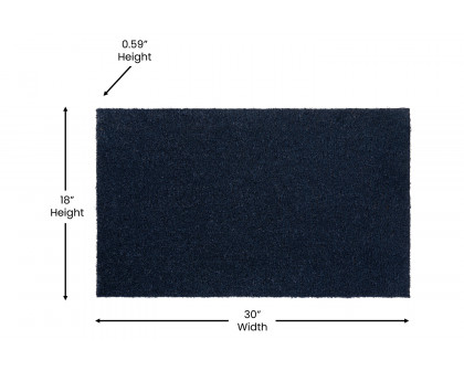 BLNK Harbold Coir Indoor-Outdoor Solid Doormat with Non-Slip Backing - Navy