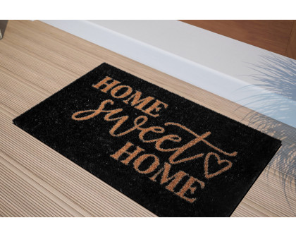 BLNK Harbold Coir Indoor-Outdoor Doormat with Home Sweet Home Message and Non-Slip Backing