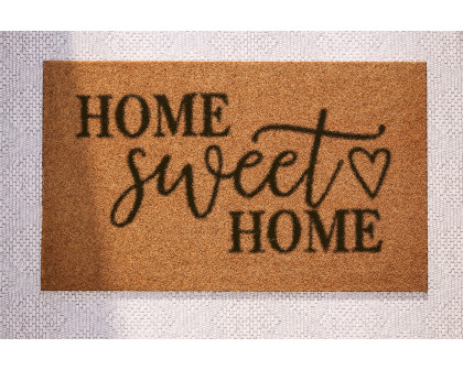 BLNK - Harbold Indoor-Outdoor Doormat with Home Sweet Home Message and Non-Slip Backing