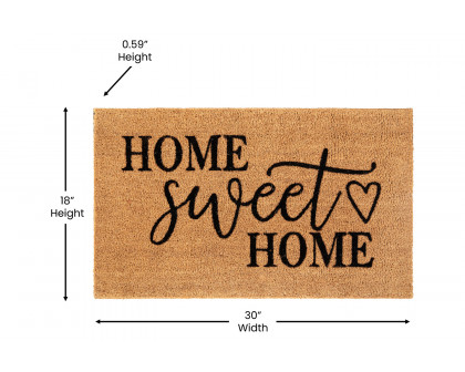 BLNK - Harbold Indoor-Outdoor Doormat with Home Sweet Home Message and Non-Slip Backing