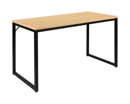 BLNK Tiverton Commercial Industrial Modern Office Computer Desk - Maple/Black