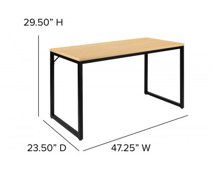 BLNK Tiverton Commercial Industrial Modern Office Computer Desk - Maple/Black