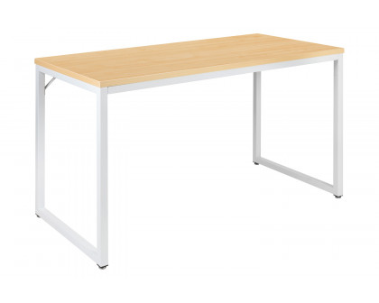 BLNK Tiverton Commercial Industrial Modern Office Computer Desk - Maple/White