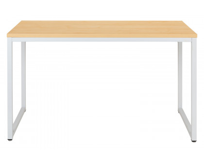 BLNK Tiverton Commercial Industrial Modern Office Computer Desk - Maple/White