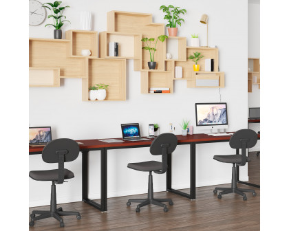 BLNK Tiverton Commercial Industrial Modern Office Computer Desk - Mahogany/Black