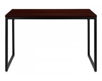 BLNK Tiverton Commercial Industrial Modern Office Computer Desk - Mahogany/Black