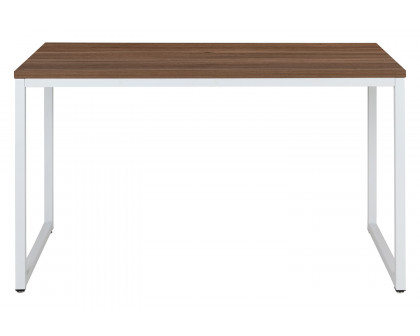 BLNK Tiverton Commercial Industrial Modern Office Computer Desk - Walnut/White