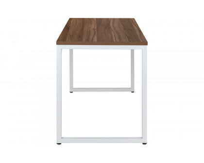 BLNK Tiverton Commercial Industrial Modern Office Computer Desk - Walnut/White