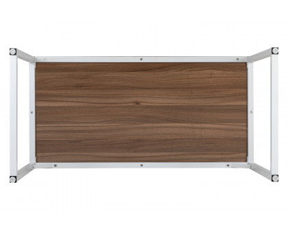 BLNK Tiverton Commercial Industrial Modern Office Computer Desk - Walnut/White