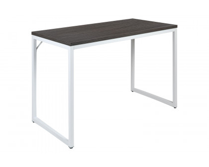 BLNK Tiverton Commercial Industrial Modern Office Computer Desk - Rustic Gray/White