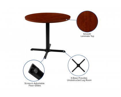 BLNK Chapman Round Multi-Purpose Conference Table - Cherry