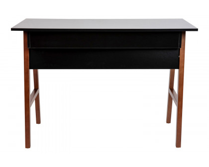 BLNK Darla Home Office Writing Computer Desk with Drawer - Black/Walnut