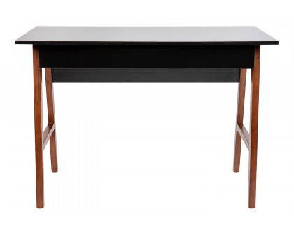 BLNK Darla Home Office Writing Computer Desk with Drawer - Black/Walnut