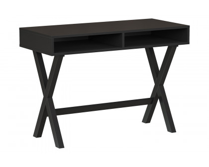 BLNK Dolly Home Office Writing Computer Desk with Open Storage Compartments - Black