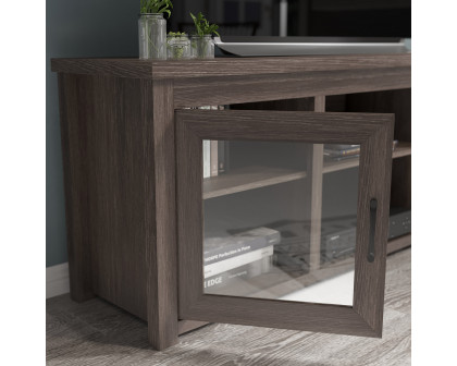 BLNK Sheffield Classic TV Stand up to 80" TVs - Finish with Full Glass Doors - Modern Black Wash