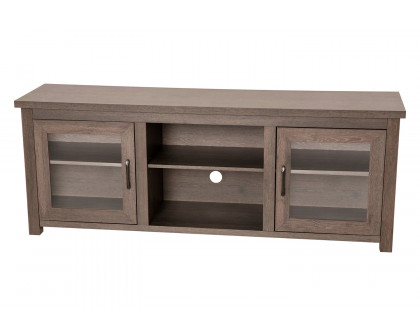 BLNK Sheffield Classic TV Stand up to 80" TVs - Finish with Full Glass Doors - Modern Black Wash