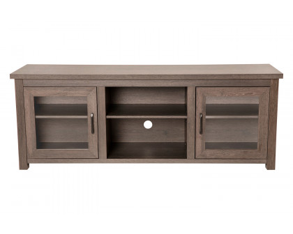 BLNK Sheffield Classic TV Stand up to 80" TVs - Finish with Full Glass Doors - Modern Black Wash