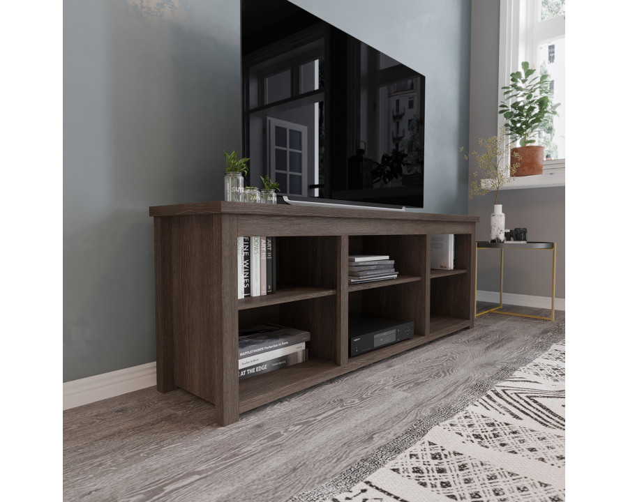 BLNK Kilead Farmhouse Engineered Wood Framed Media Console TV Stand for up to 80" TVs with Open Storage