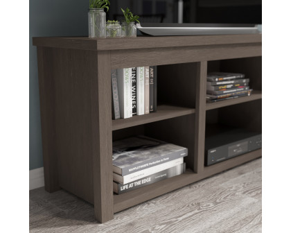 BLNK Kilead Farmhouse Engineered Wood Framed Media Console TV Stand for up to 80" TVs with Open Storage - Modern Espresso