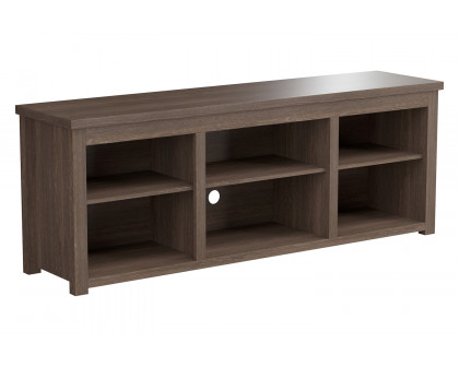 BLNK Kilead Farmhouse Engineered Wood Framed Media Console TV Stand for up to 80" TVs with Open Storage - Modern Espresso