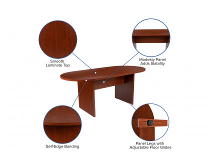 BLNK™ Jones Oval Conference Table - Cherry