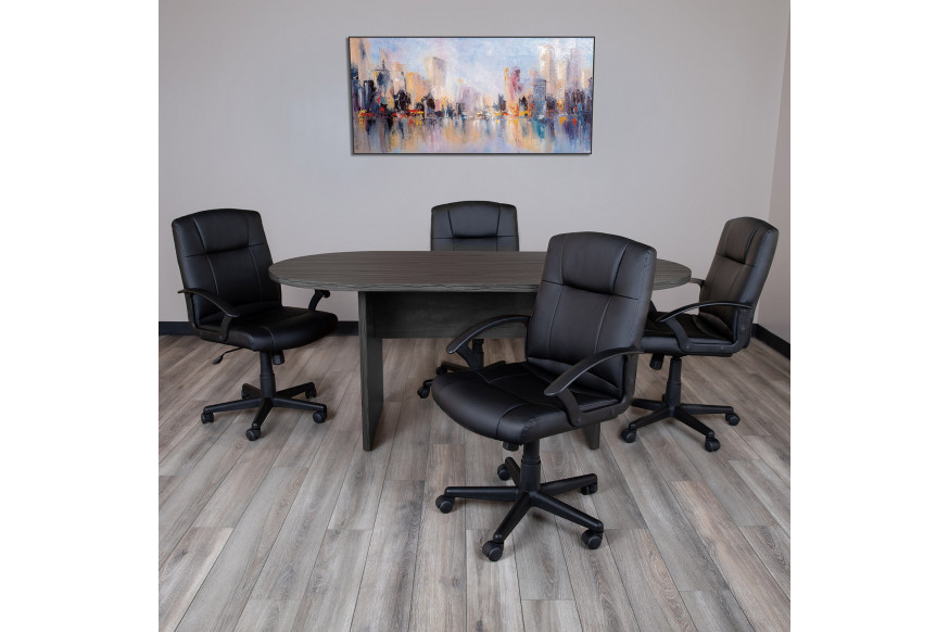 BLNK™ Jones Oval Conference Table - Rustic Gray