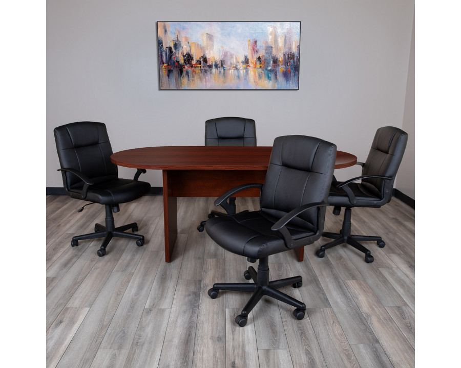 BLNK Jones Oval Conference Table - Mahogany