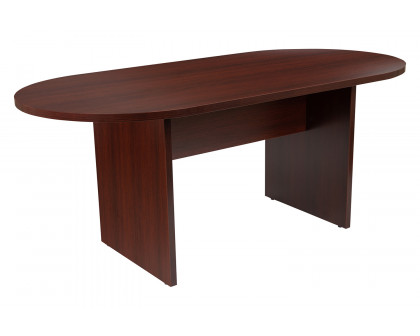 BLNK Jones Oval Conference Table - Mahogany