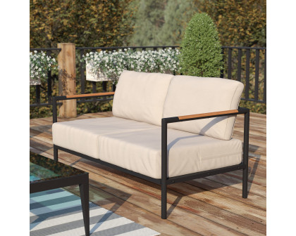 BLNK Lea Indoor-Outdoor Patio Loveseat with Cushions